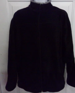 Ivy Crew Classics Men's Large Black Fleece Full Zip Jacket Long Sleeve NEW - Picture 1 of 3
