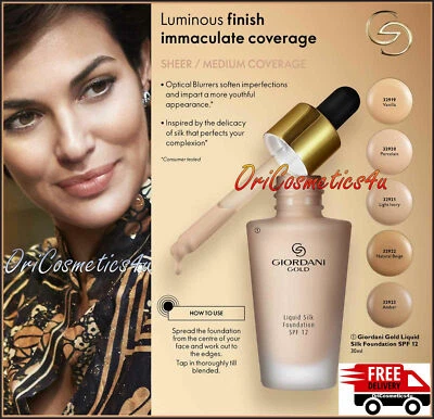 Oriflame Giordani Gold Liquid Silk Foundation Vanilla - Natural Nude Finish - Image 1 of 4