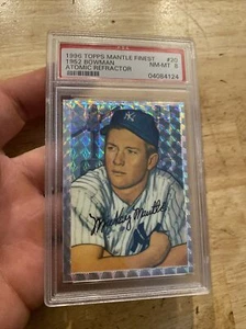 Mickey Mantle PSA 8 ATOMIC REFRACTOR Topps Finest Collector Card HIGH END 1996 - Picture 1 of 12