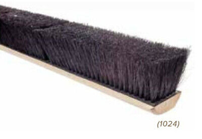 Magnolia Brush #1024 24  Push Broom Floor Sweep Black Tampico Fiber Head • 57.95$