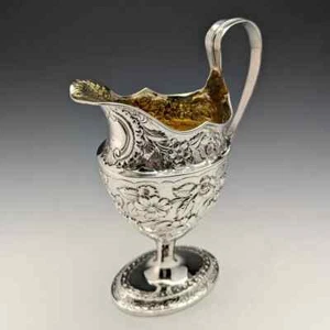Antique Georgian Sterling Silver Cream Jug 1790s MADE IN ENGLAND - Picture 1 of 10