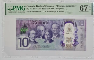 2017 CANADA $10 "COMMEMORATIVE" PMG67 EPQ SUPERB GEM UNC {BC-75} - Picture 1 of 4