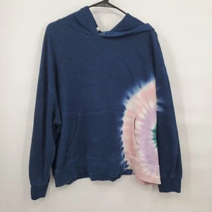 Wildfox Tie-Dye Pullover Hoodie Jacket Oversize Cotton Size XL Womens Blue - Picture 1 of 11