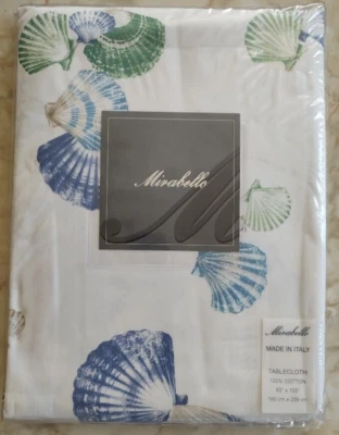 Mirabello Tablecloth 63x102- Conchiglie - Made in Italy 100% Cotton NWT - Image 1 of 4