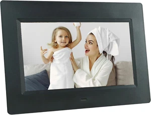 7 Inch Digital Photo Frame HD IPS Display with USB SD Remote Gift for Family  - Picture 1 of 12