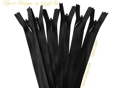 5 10 15 piezas Cremalleras Invisibles - 9", 12", 14", 16", 18", 22" pulgadas Cremallera, #3 Foto 1 de 3