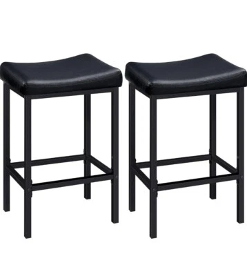 HOOBRO Bar Stools Set of 2 Bar Chairs Kitchen Stools Breakfast Bar Stools  - Image 1 of 4
