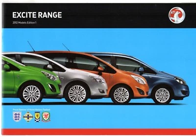 Vauxhall Corsa Meriva Astra Zafira Excite Limited Editions 2011-2012 UK Brochure - Image 1 of 3