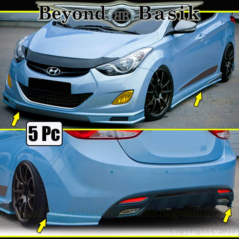 For 2011-2016 HYUNDAI ELANTRA 4 Door Sedan 5pc Sequence Style Aero Lip Body Kit Foto 1 de 4