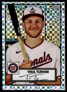 2021 Topps Chrome Platinum Anniversary Trea Turner X-Fractor #338 - Picture 1 of 2