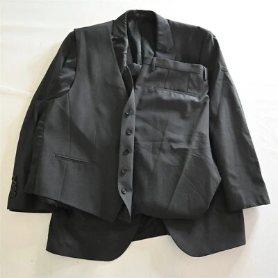 Hugo Boss 40S 33x29 Gris Cuadros The Grand/Central2WE 3 Piezas Chaleco Hombre Traje Foto 1 de 4