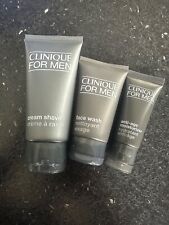 clinique men cream shave 50ml , face wash 30ml , anti age moisturizer 15ml set