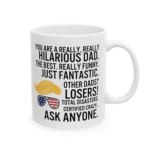 Geschenk für Papa Lustige Trump Tasse, Lustige Trump Papa Kaffeetasse Präsident Donald Trump - Bild 1 von 4