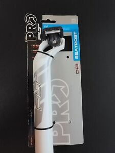 new Shimano PRO PLT Di2 bicycle SEATPOST 31.6mm x 350mm 15mm offset WHITE