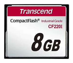 8GB Transcend Industrial Temperature Range CF220I 220X Ultra CompactFlash (SLC) - Picture 1 of 1