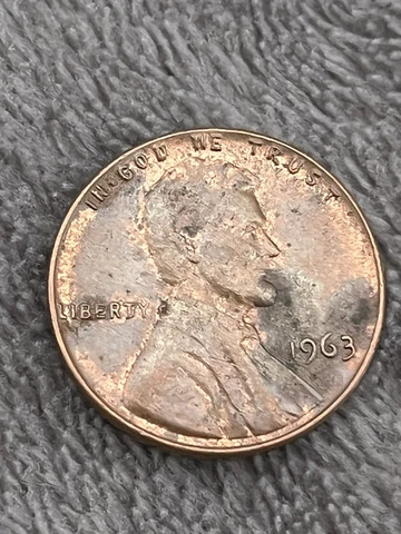 Liberty 1963 One Cent Coin No Mint Mark Cover