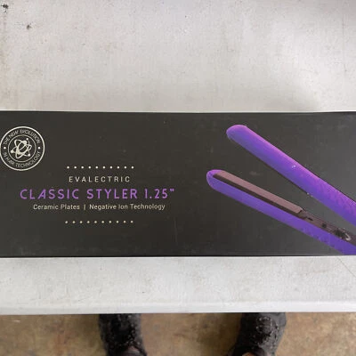 Plancha de iones negativos de placa de cerámica púrpura profundo Evalectric Classic Styler  Foto 1 de 4