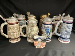 Lote de 9 piedras de cerveza Avon vintage coleccionables 8 con tapas - - Imagen 1 de 8