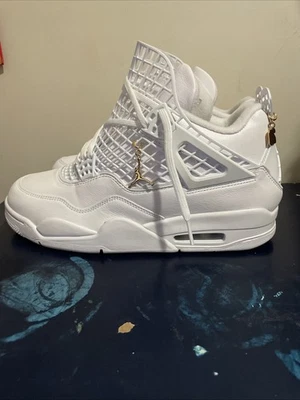 WMN Talla 12 - Air Jordan 4 Red Retro - Blanco W Foto 1 de 4