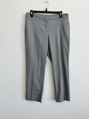 Pantalones de vestir recortados Ann Taylor para mujer negros blancos pata de gallo carrera pequeña 6 Foto 1 de 4