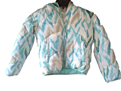 Girls  Hooded Coat Blue  Water Resistant Size 5/6 NEW - Image 1 of 2