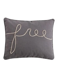 LEVTEX Trevino Gray Patterned 16 x 20 in Feather Decorative Pillow - Picture 1 of 2