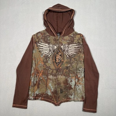 Suéter De Colección Y2K Susie In The City Cremallera Completa Para Mujer Pequeño Marrón Boho Grunge Punk Foto 1 de 4