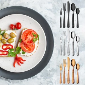 40 Pieces Silverware Set Premium Stainless Steel Flatware Set Service For 5 - Bild 1 von 7