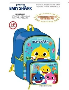 Baby Shark 16" Rucksack und isolierte Brotdose Set - Bild 1 von 2