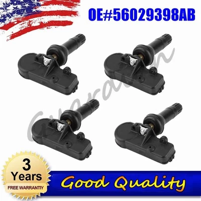 4pcs Tire Pressure Sensor For Dodge Ram 1500 2500 4500HD 5500HD 56029398AB - Image 1 of 4