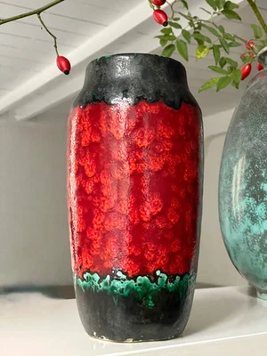 Vintage Keramik Mid Century Modern Vase  W. - Germany  Pottery Scheurich Roth - Bild 1 von 4