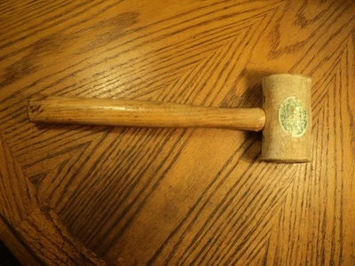 Vintage Garland Rawhide Mallet Hammer Tool  11-3/4" Long - Image 1 of 4