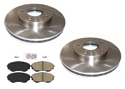 Rotores de freno de disco delanteros y pastillas de freno de disco para furgoneta Mazda MPV 2000 2001 2002 2003 Foto 1 de 4