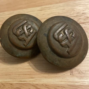 Paar Bürgerkrieg Messing Rosetts verschlungen USA. - Bild 1 von 3