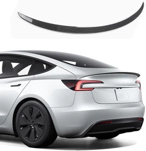 Spoiler for Tesla Model 3 2025 2024 Original Rear Spoiler Wing Lip Glossy Carbon - Picture 1 of 7