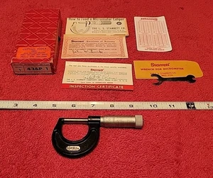 Starrett  NO 436P-1 inch Outside Micrometer 0-1" USA - Picture 1 of 14