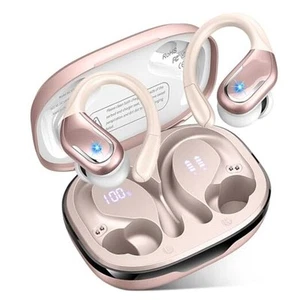 Auricolari Wireless, 75H Bluetooth 5.4 Cuffie Sport IP7 Impermeabili, Oro Rosa - Foto 1 di 7