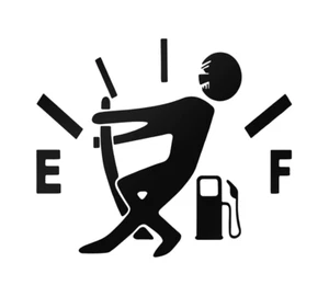 1 Pcs Funny Car Sticker Pull Fuel Tank Pointer To Full Hellaflush Reflective BLA - Imagen 1 de 1