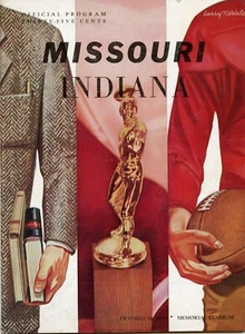1954 Indiana Hoosiers vs. Missouri Tigers college Football Program - Picture 1 of 1