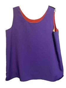 Blusa sin mangas reversible vintage años 80 bloques de colores Impresiones de California L - Imagen 1 de 4