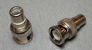 BNC Male to RCA Female Adapter Pack of 2 - Picture 1 of 1