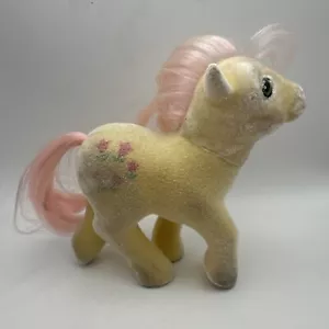 My Little Pony POSEY So Soft Flocked with Tulips Vintage G1 MLP Hasbro Yellow - Picture 1 of 7