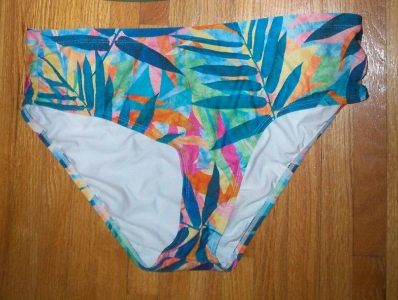 Parte inferior de natación floral multicolor verde Athena nueva sin etiquetas, talla 16 Foto 1 de 2