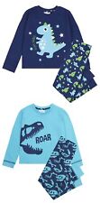 Niños/Niños Dinosaurio Diseño Algodón Pijama Set ~ 2-6 Años