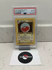 PSA 8 Electrode 2/64 Jungle Set Pokemon Card MINT 1st Edition π« - Picture 1 of 3