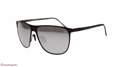 Gafas de sol para hombre Porsche Design P8609 A negro mate/mercurio lentes espejadas cuadradas Foto 1 de 4