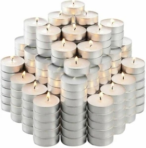 Tea Light Candles Bulk Pack 3 hours Burn White Unscented 50, 100, 300 and more - Picture 1 of 1