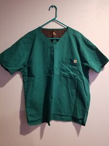 2 Piece Carhartt Different Greens Scrub Tops For Men Xl