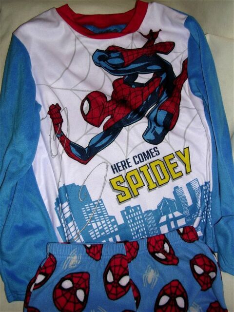 Niños Niños Niñas Spiderman Pijama Loungewear Camiseta de manga larga  Pantalones Ropa de dormir Pjs Set Superhéroe Pijamas Trajes Edad 7-14 años