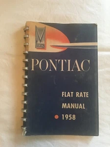1958 Pontiac Flat Rate Manual nice original Chieftain Bonneville Strato-Chief - Picture 1 of 12